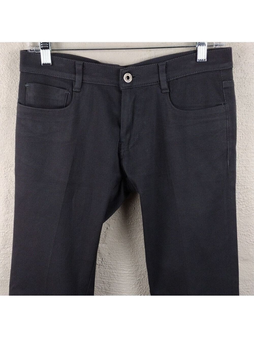 Miu Miu Made In Italy Gray Cotton Five Pocket Mid Rise Straight Leg Color Jeans - Picture 2 of 10
